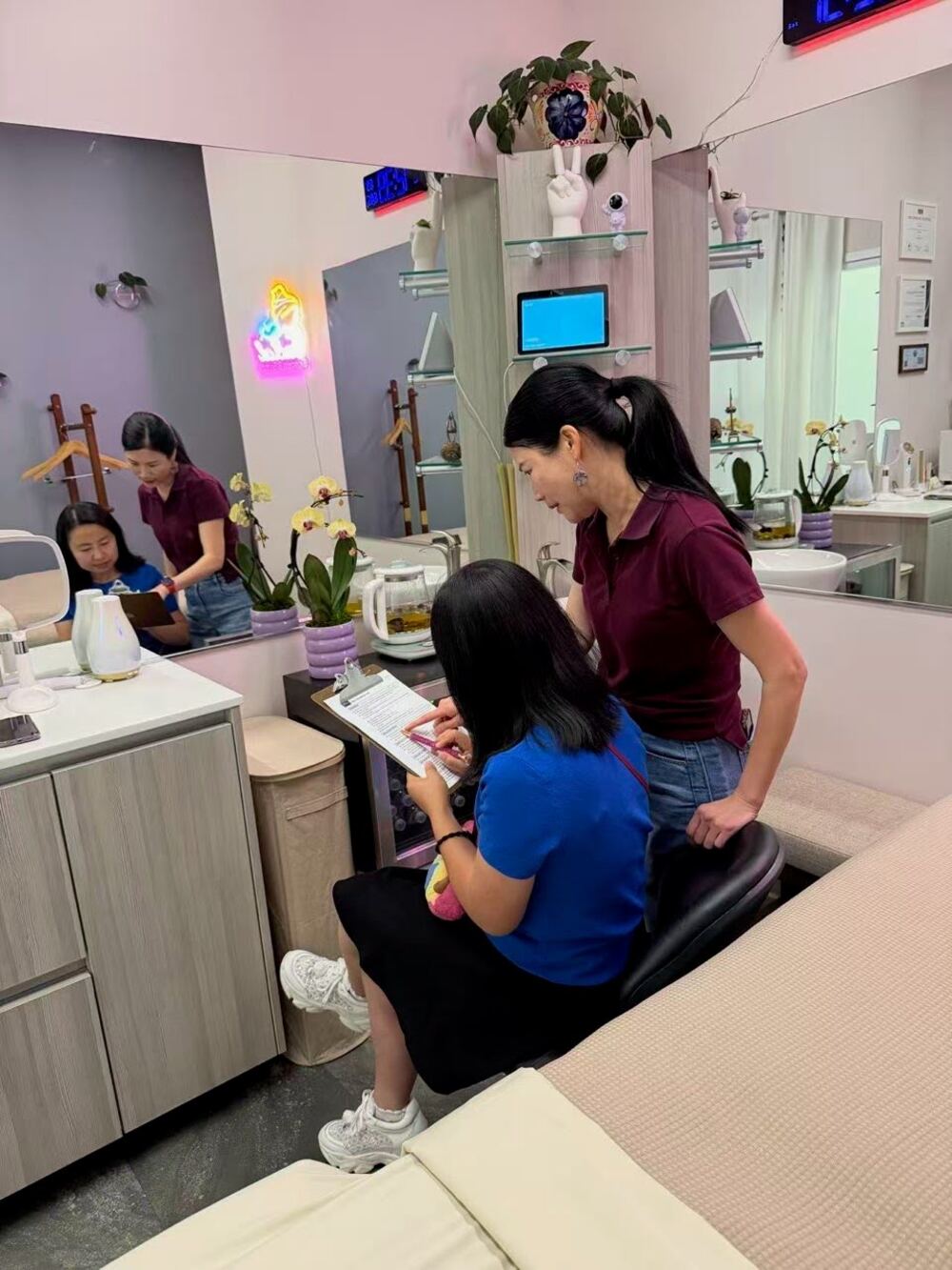 Skin consultation at Ageless Skin Studio
